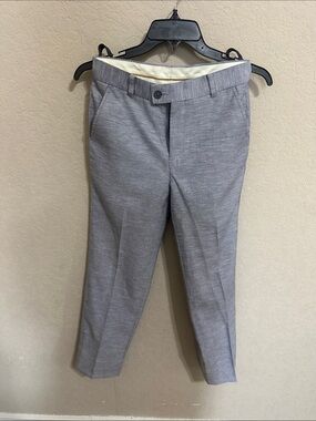 Class Club Boys Blue Heathered Tailored Dress Pants